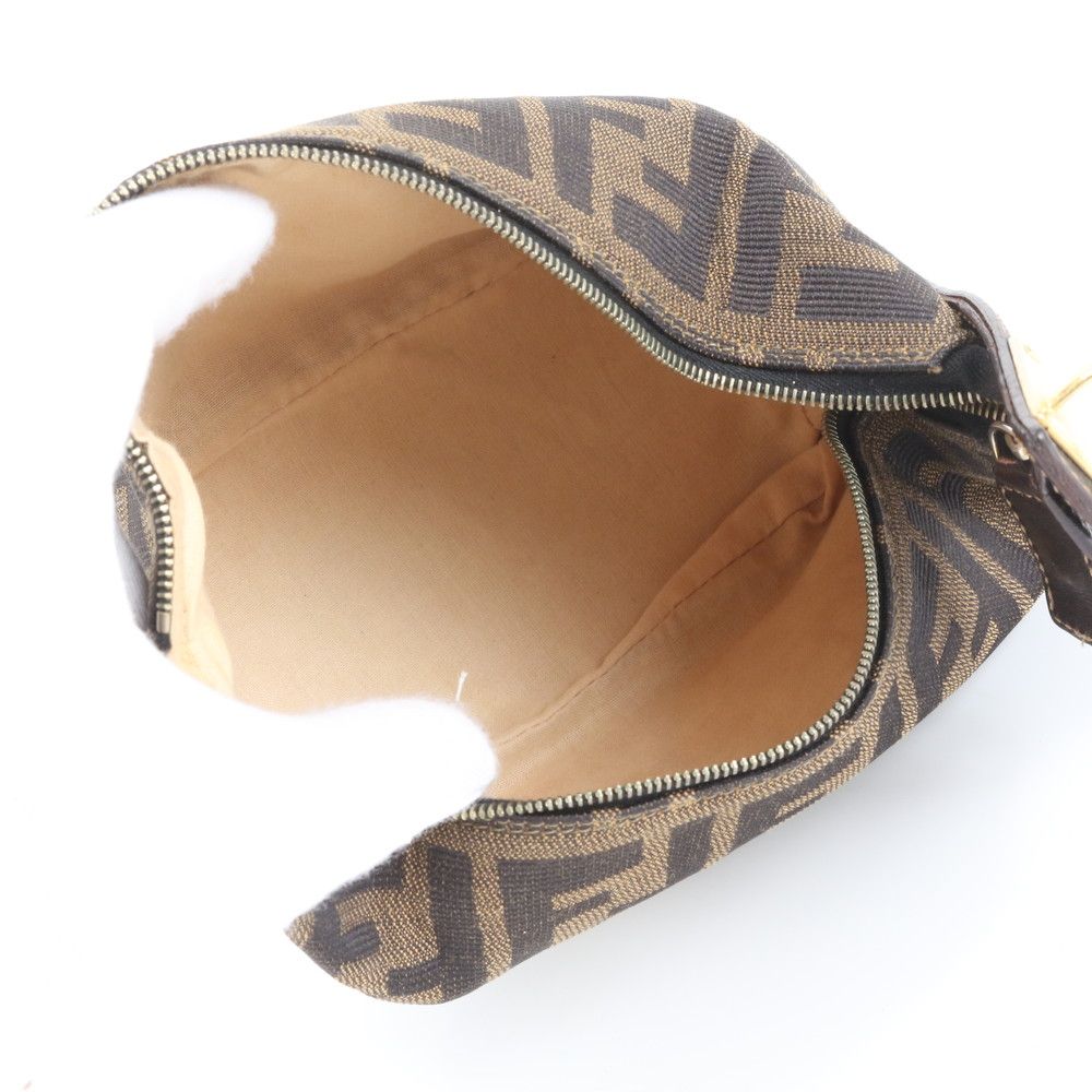 極美品 ヴィンテージ フェンディ ズッカ ポーチ レザー ミニ