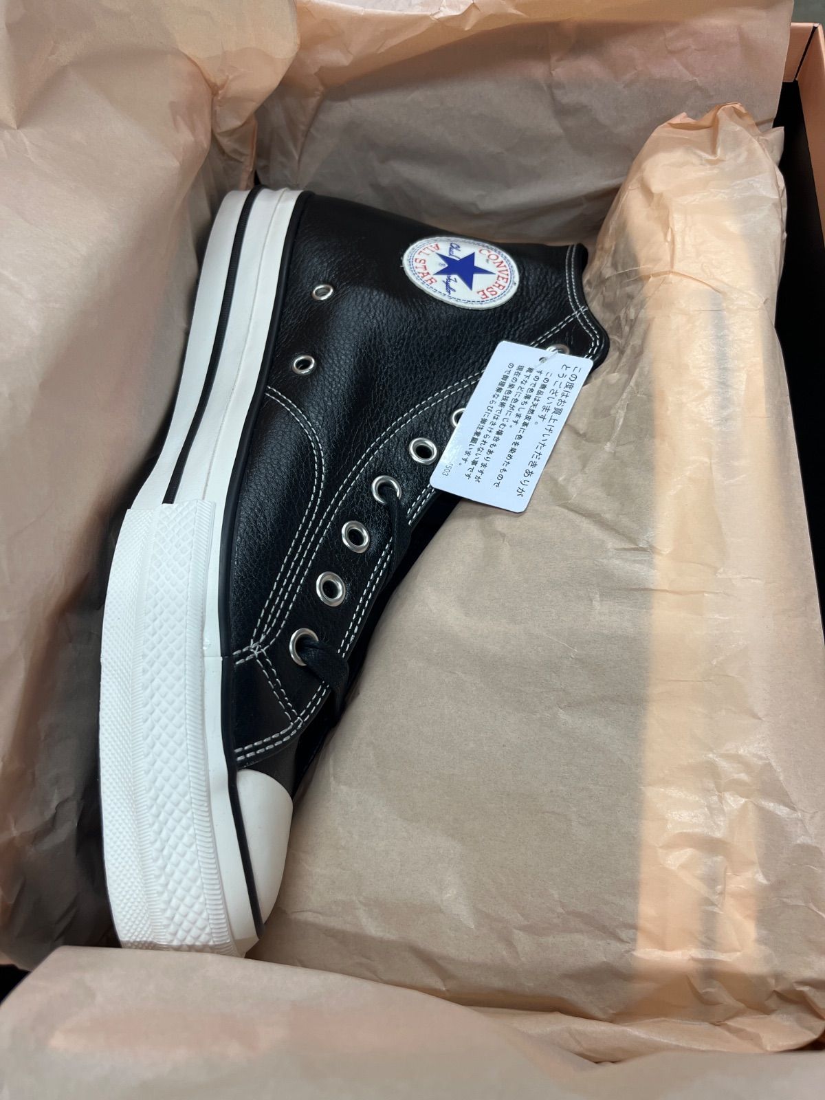 ゴン GQ4529◇CONVERSE Addict : CHUCK TAYLOR LEATHER HI◇29cm◇Black 黒