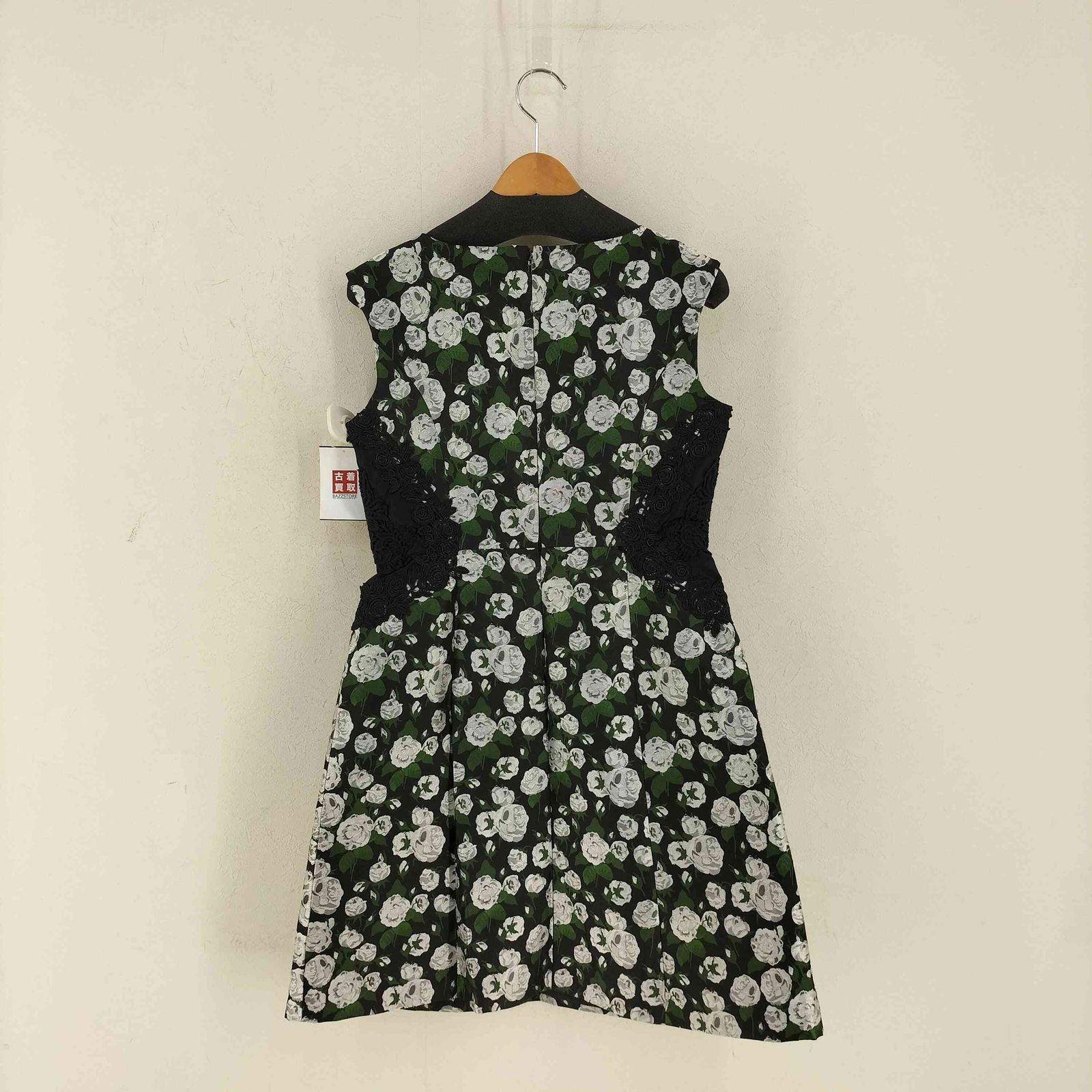 スーパービューティー⭐️高級ライン　ジャガード花柄ワンピース　44 スーパービューティ super beauty ローズ柄 ジャガード ワンピース