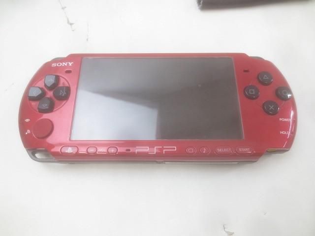品 ゲーム PSP 本体 3000 レッド ブラック 動作品 ケース付き
