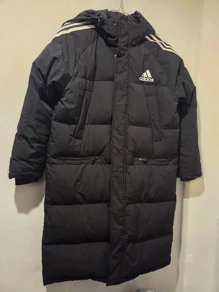 アディダス ダウンジャケット ロング丈 ブラック 150 ユニセックス