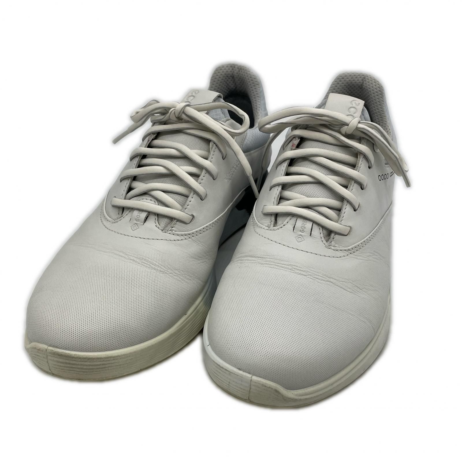 中古 エコー ecco ゴルフシューズ 41 25.5cm ホワイト ゴアテックス