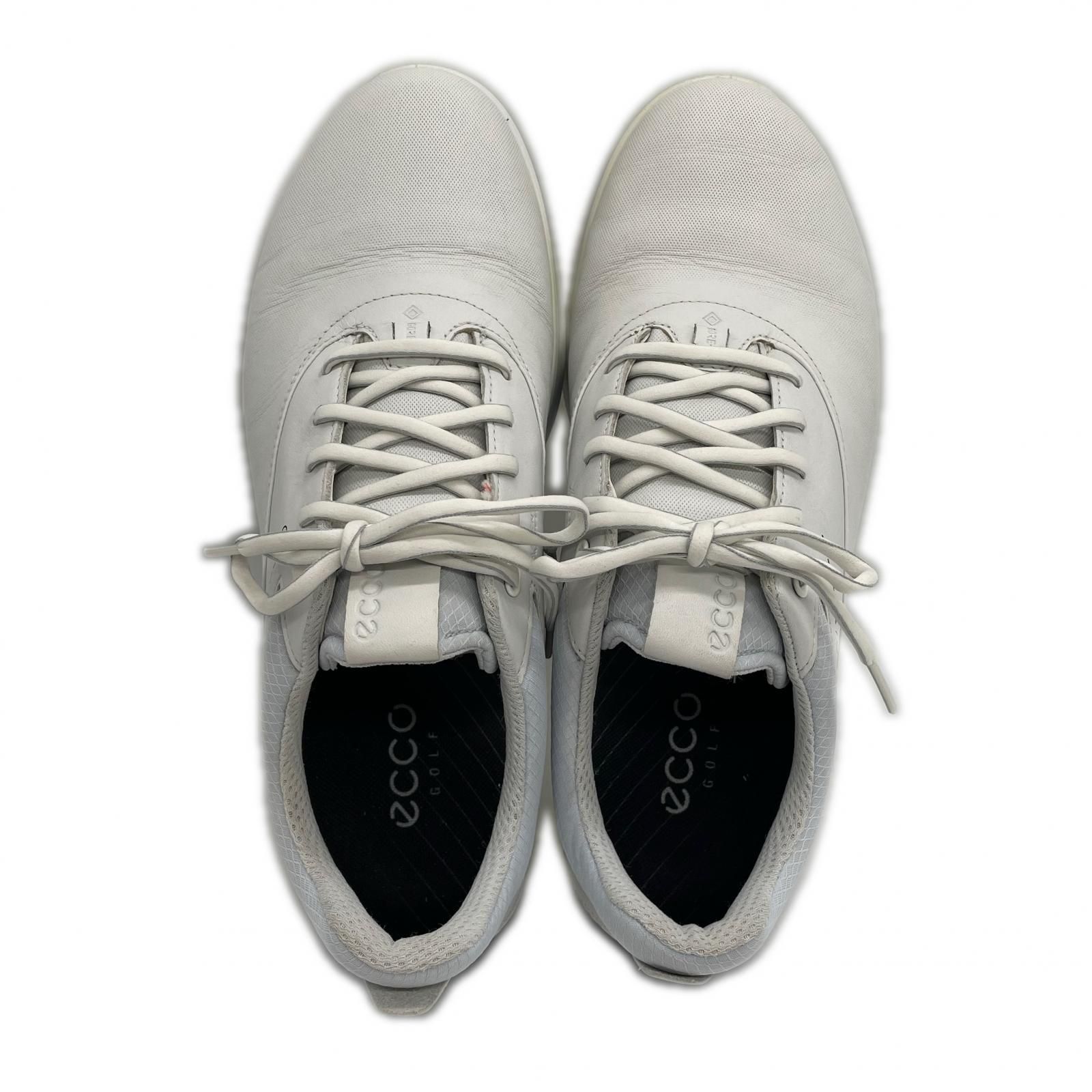 中古 エコー ecco ゴルフシューズ 41 25.5cm ホワイト ゴアテックス