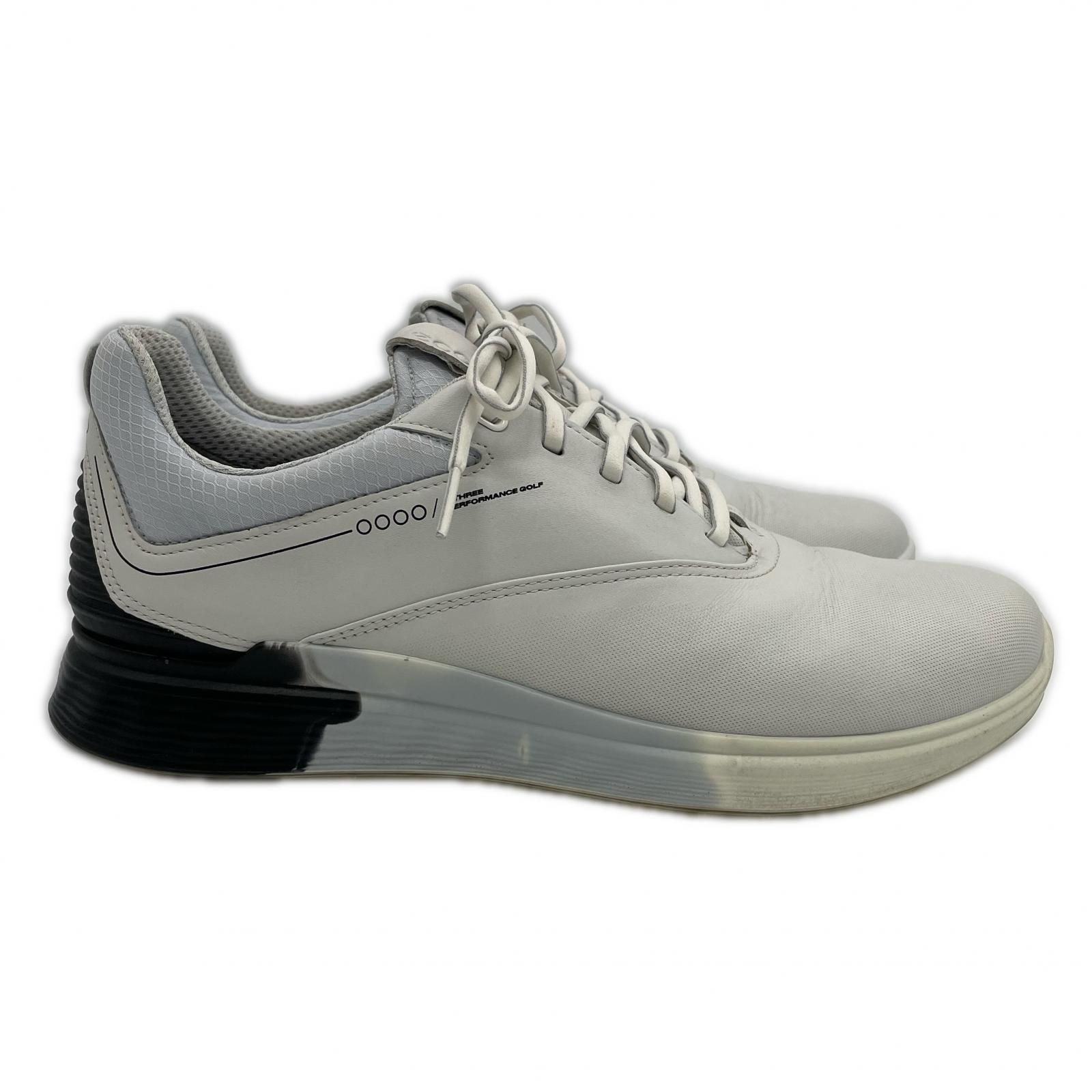 中古 エコー ecco ゴルフシューズ 41 25.5cm ホワイト ゴアテックス