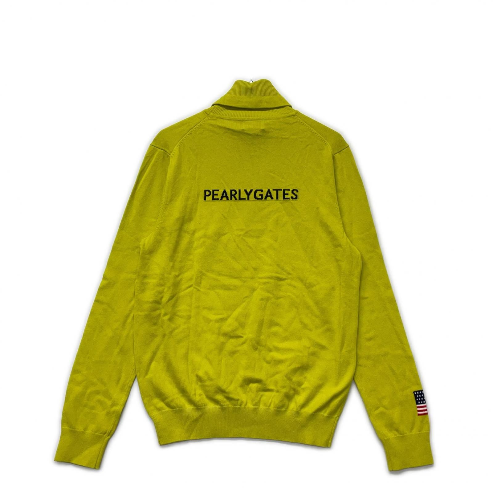 メンズ パーリーゲイツ PEARLY GATES セーター 5 L 黄色系 イエロー 長袖 タートルネック ニット