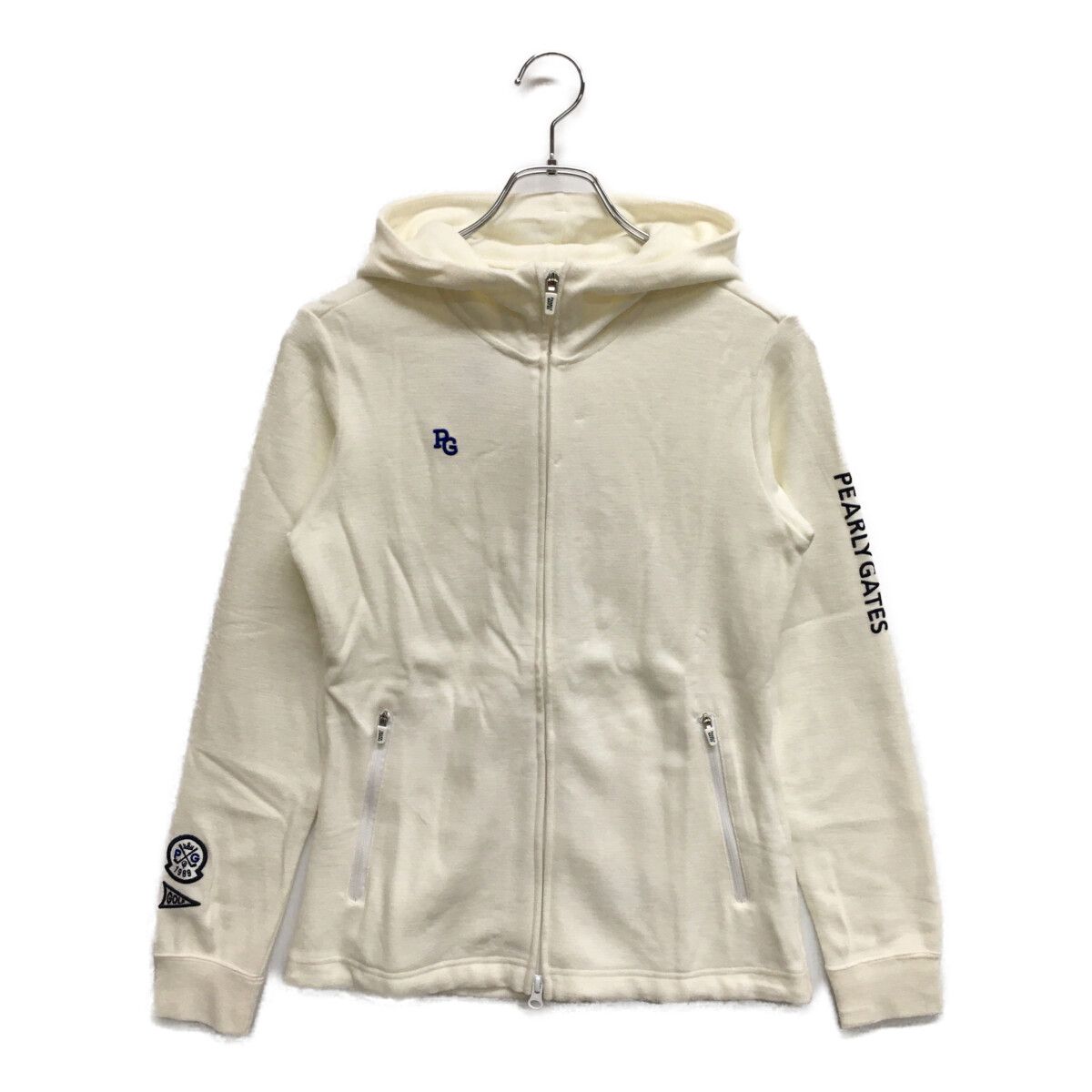 レディース パーリーゲイツ PEARLY GATES パーカー 0 S 白 ホワイト ダブルジップ