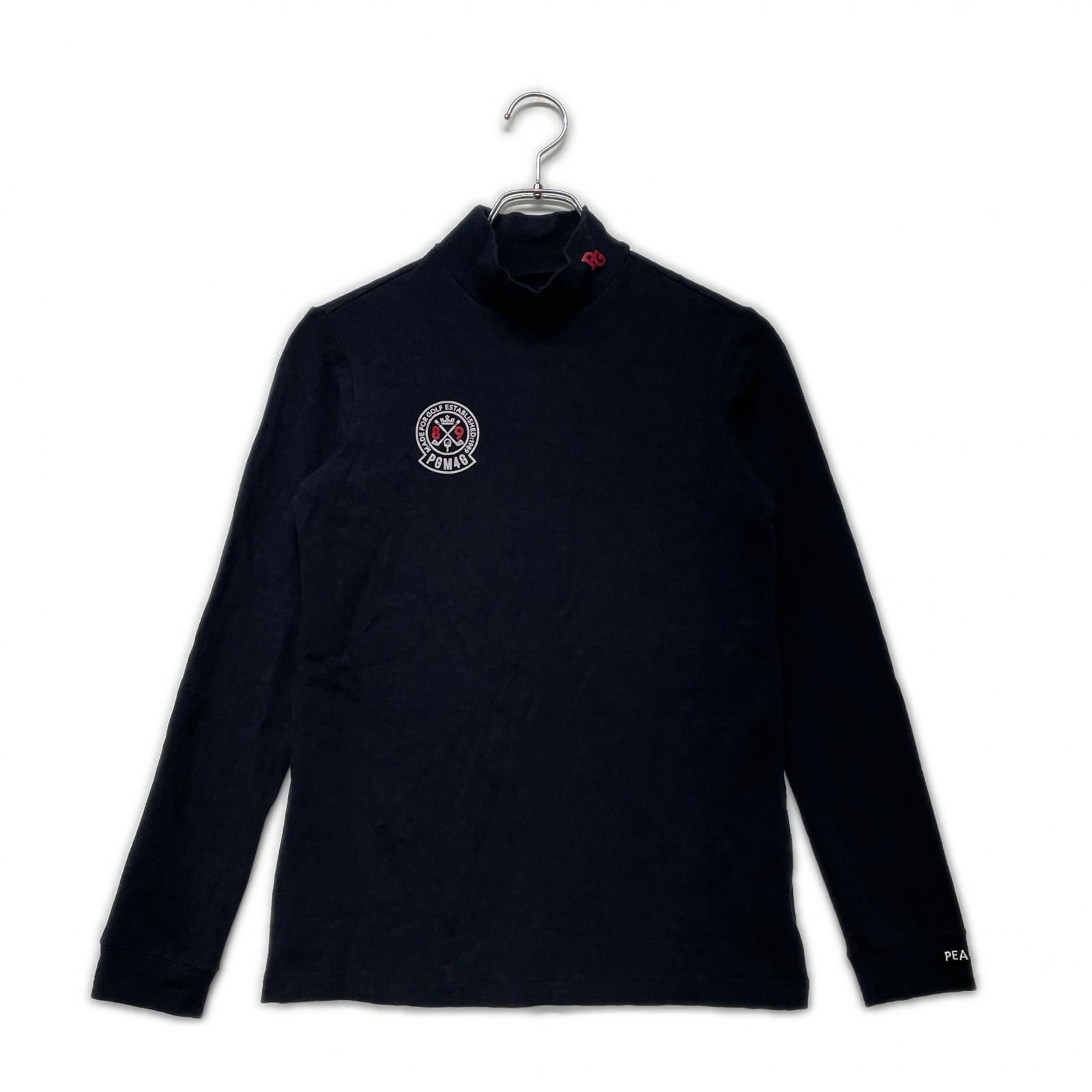 レディース パーリーゲイツ PEARLY GATES 長袖シャツ 1 M 紺 ネイビー モックネック ジャガード