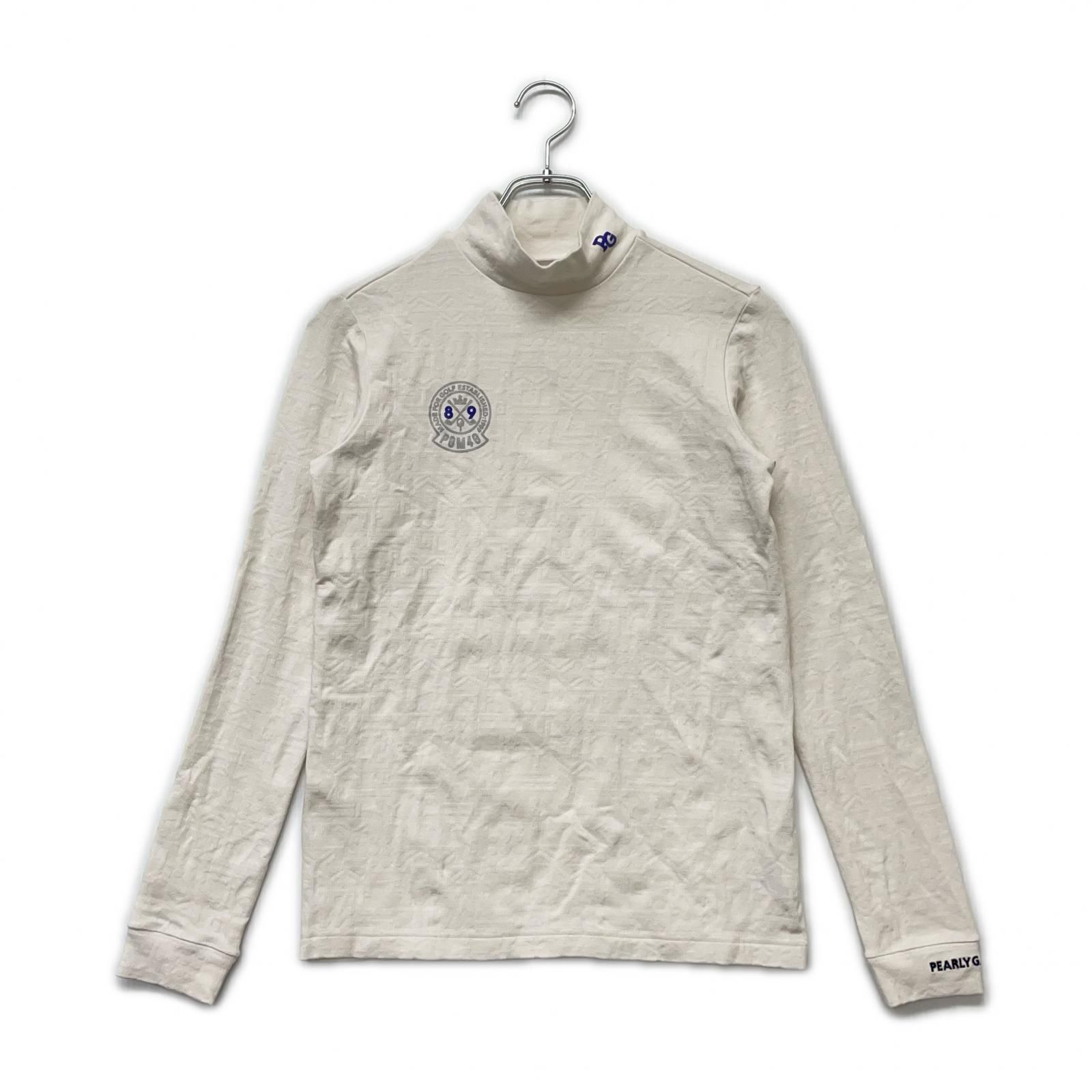 レディース パーリーゲイツ PEARLY GATES 長袖シャツ 1 M 白 ホワイト ハイネック ジャガード
