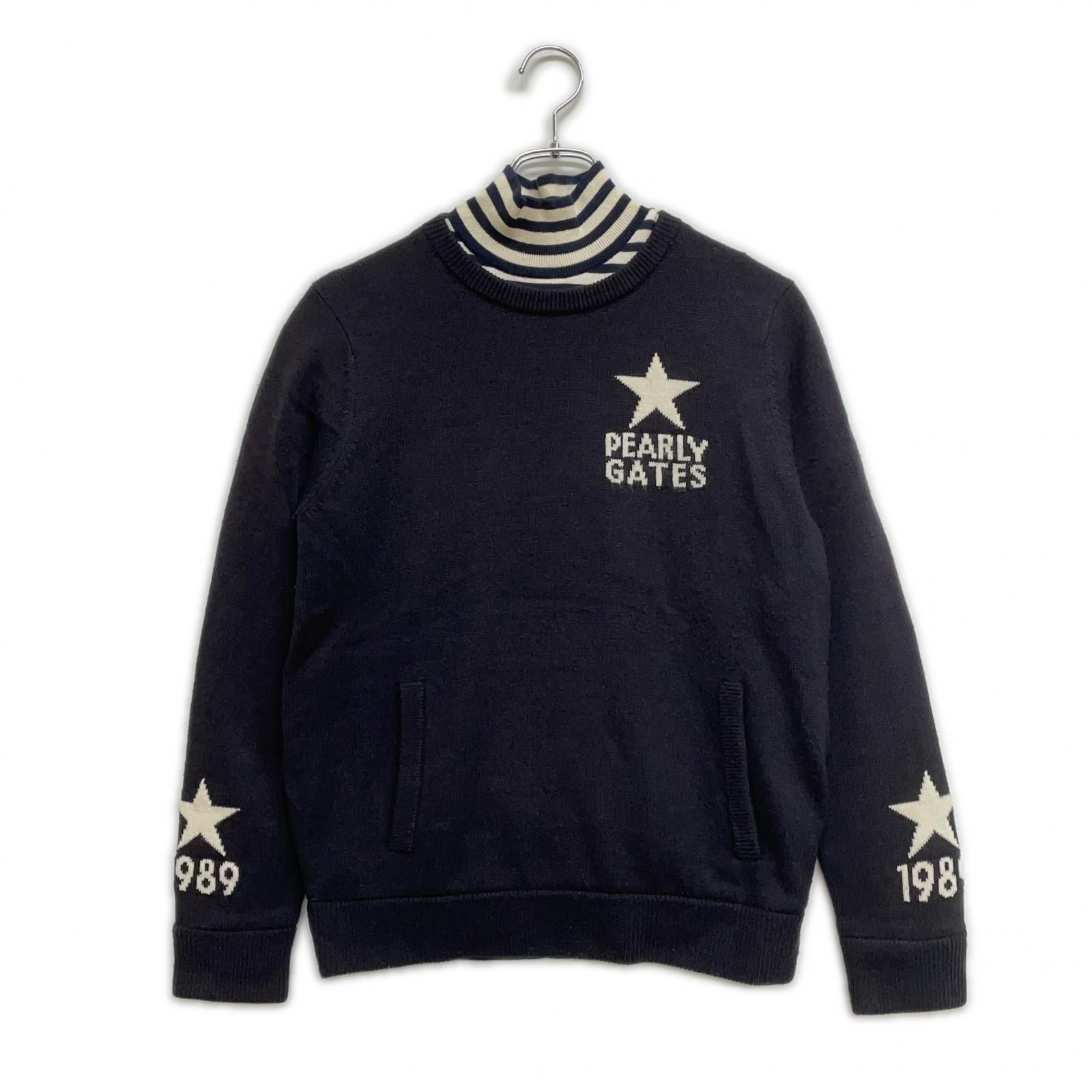 中古 レディース パーリーゲイツ PEARLY GATES セーター 1(M) ネイビー