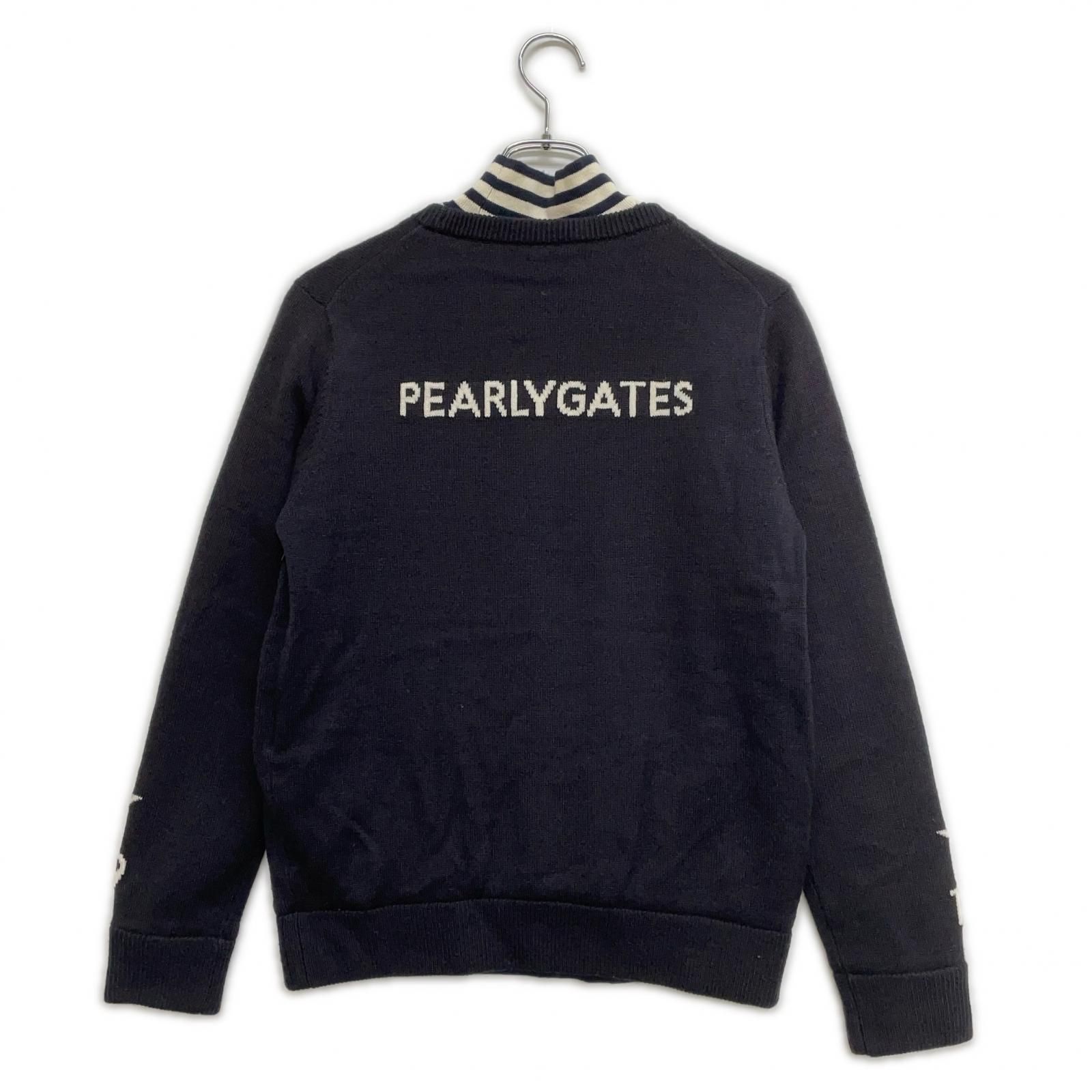 【パーリーゲイツ】美品 スニード 切替 ニット ネイビー 2 レディース 中古 レディース パーリーゲイツ PEARLY GATES セーター 1(M) ネイビー