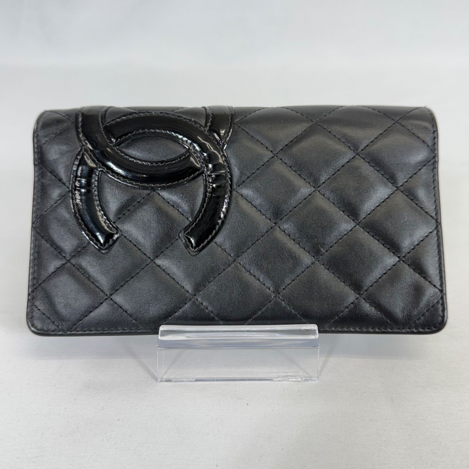 【激レア 美品】シャネル　カンボンライン　折財布　マトラッセ　ココマーク　ラム 人気・美品】CHANEL シャネル ラムスキン カンボンライン マトラッセ