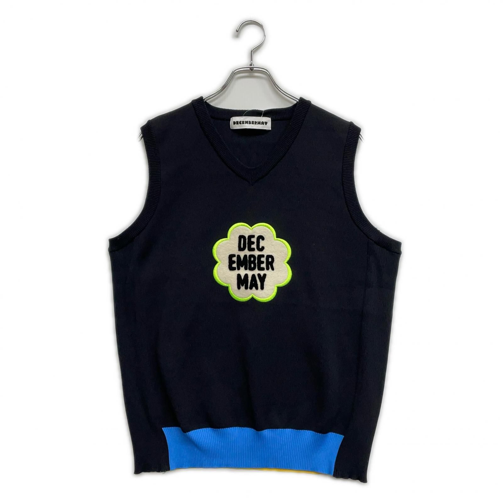 新品未使用 DECEMBERMAY ベスト メンズ Mサイズ 中古 メンズ ディセンバーメイ DECEMBERMAY ベスト M 紺 ネイビー V