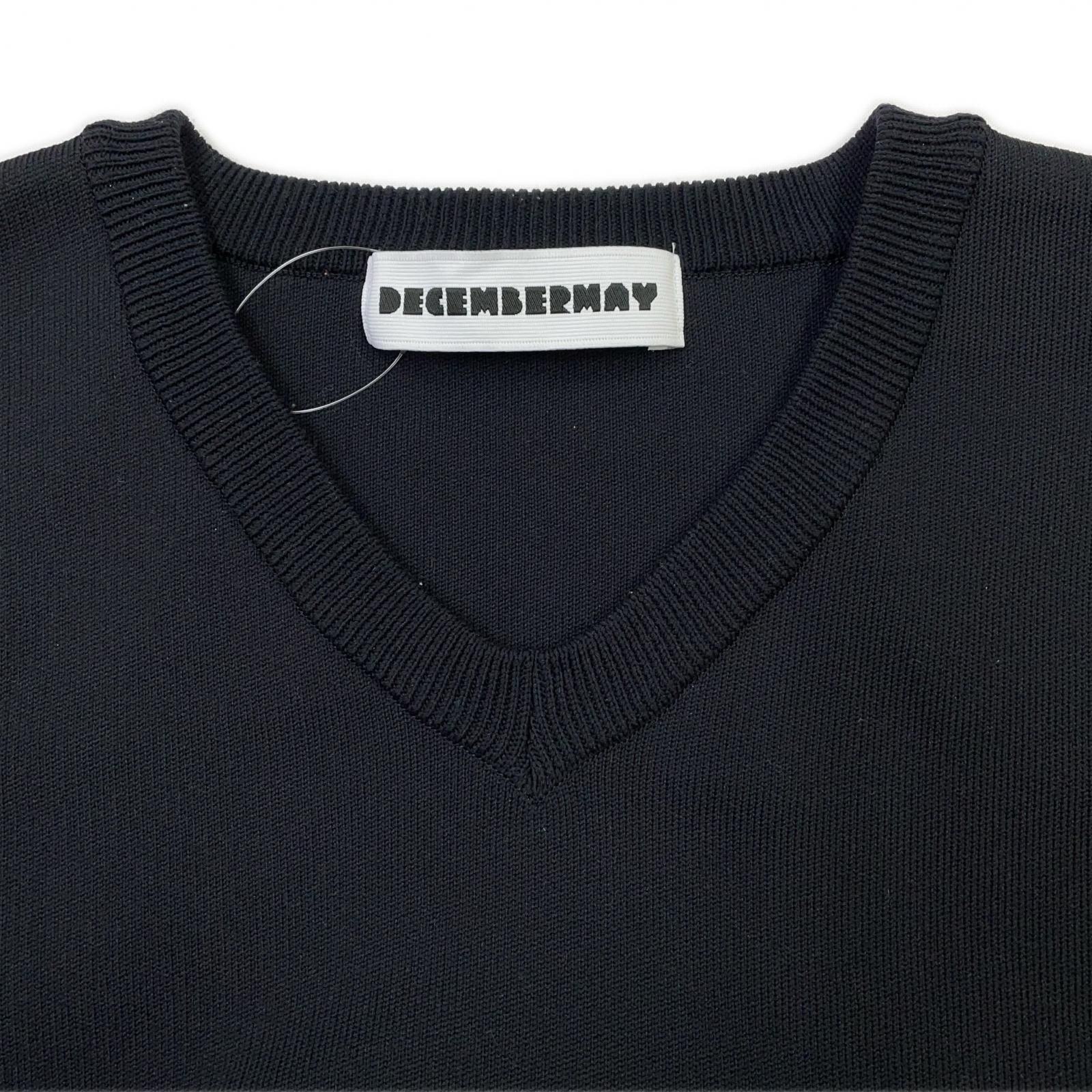 新品未使用 DECEMBERMAY ベスト メンズ Mサイズ 中古 メンズ ディセンバーメイ DECEMBERMAY ベスト M 紺 ネイビー V