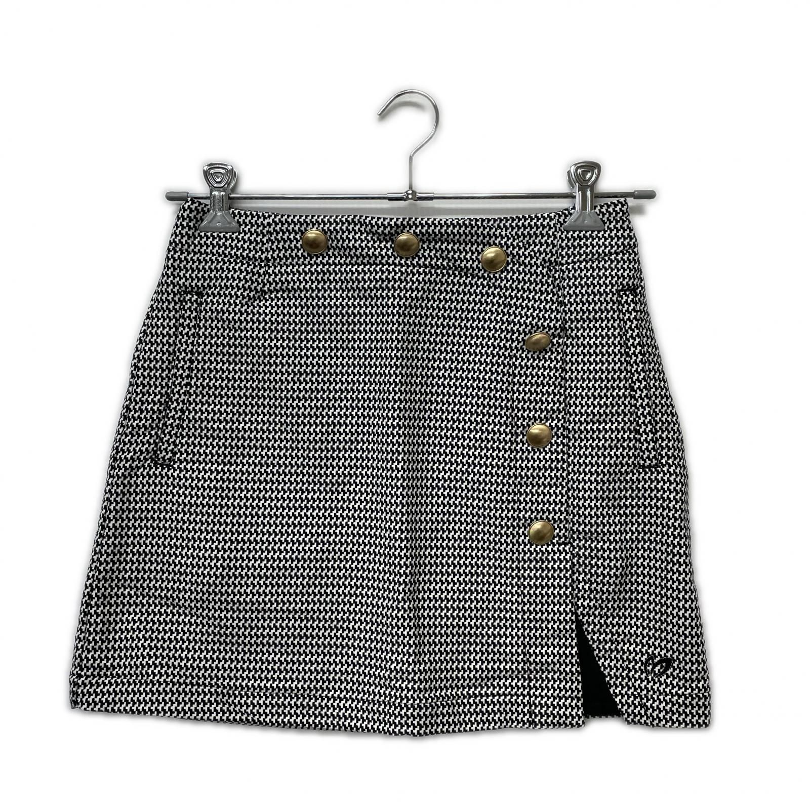 レディース マスターバニーエディション MASTER BUNNY EDITION スカート 1 M 黒 白 総柄 裏毛