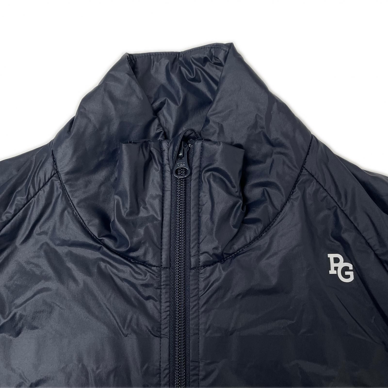 ジャックバニー ウール×ナイロン 中綿ベスト /5 黒×グレー パーリー