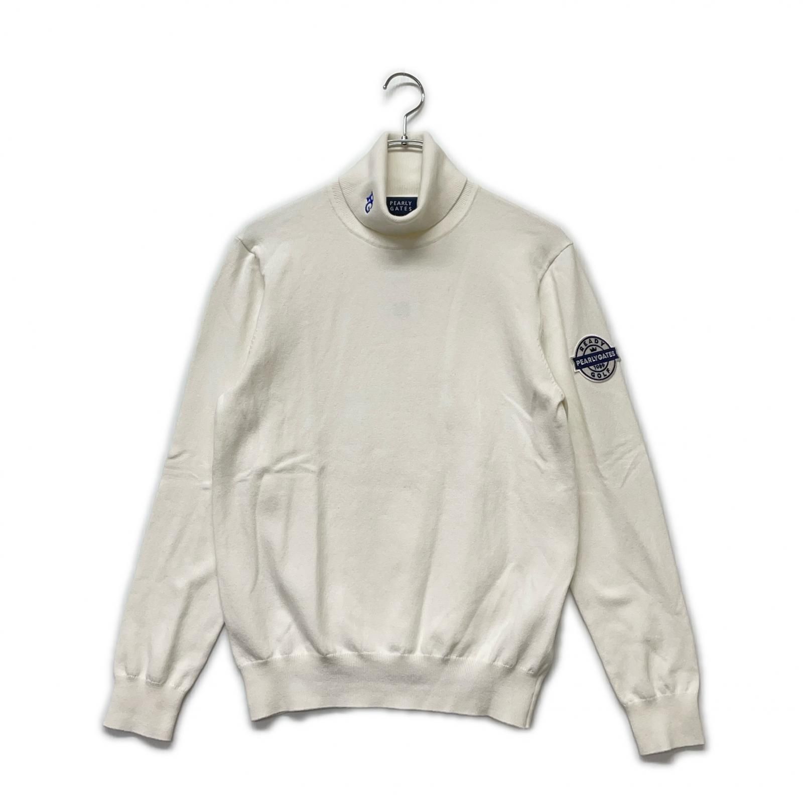 メンズ パーリーゲイツ PEARLY GATES セーター 4 M 白 ホワイト タートルネック