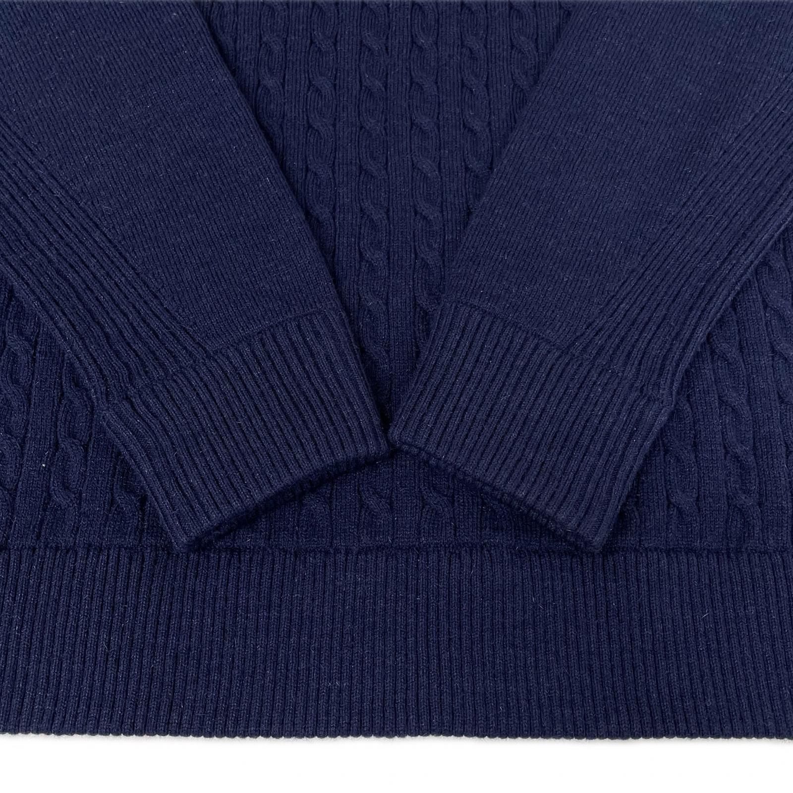 メンズ フィドラ FIDRA セーター M 紺 ネイビー 長袖 ハーフジップ 秋冬