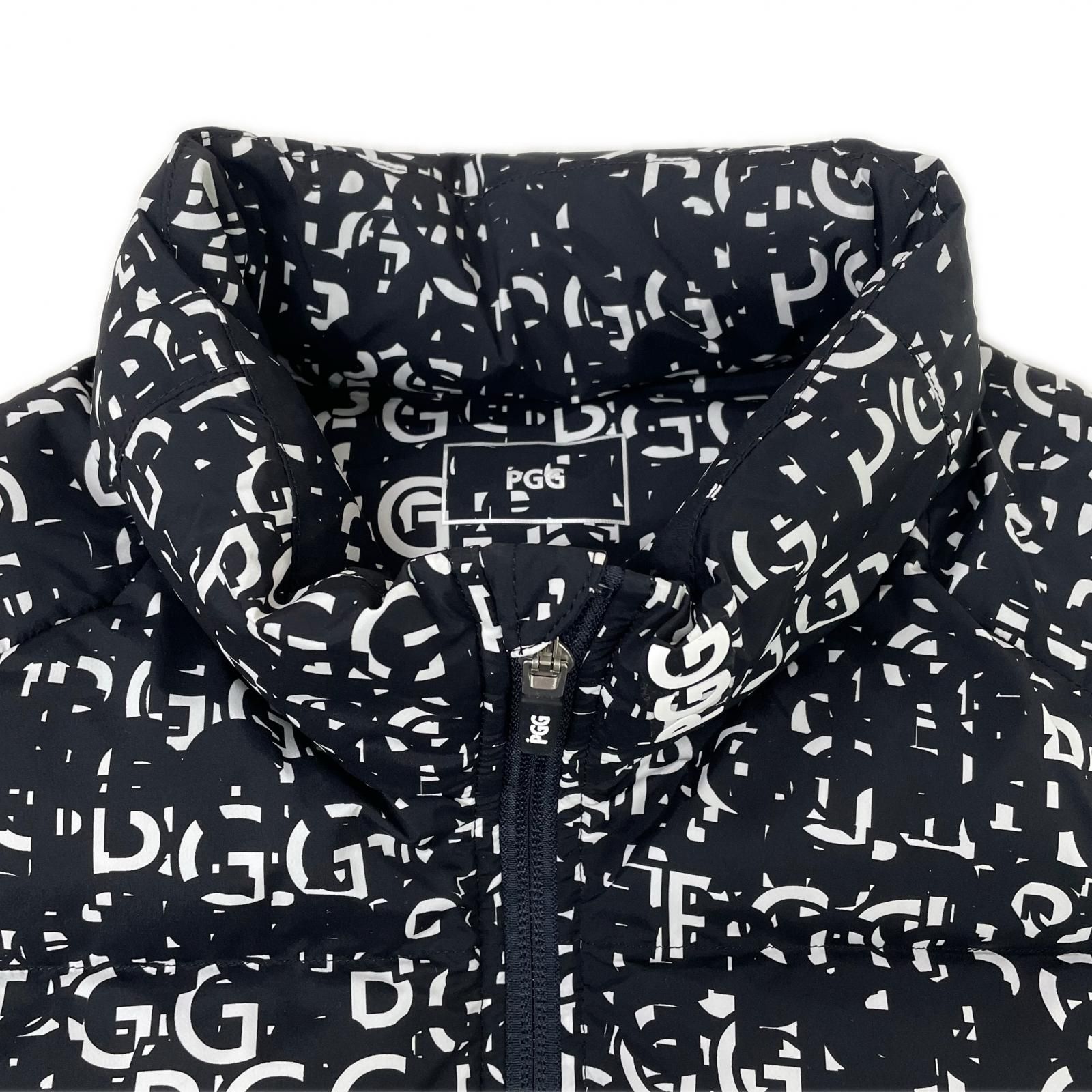 中古 メンズ ピージージー PGG ベスト 4(M) 濃紺 ネイビー 軽量 総柄