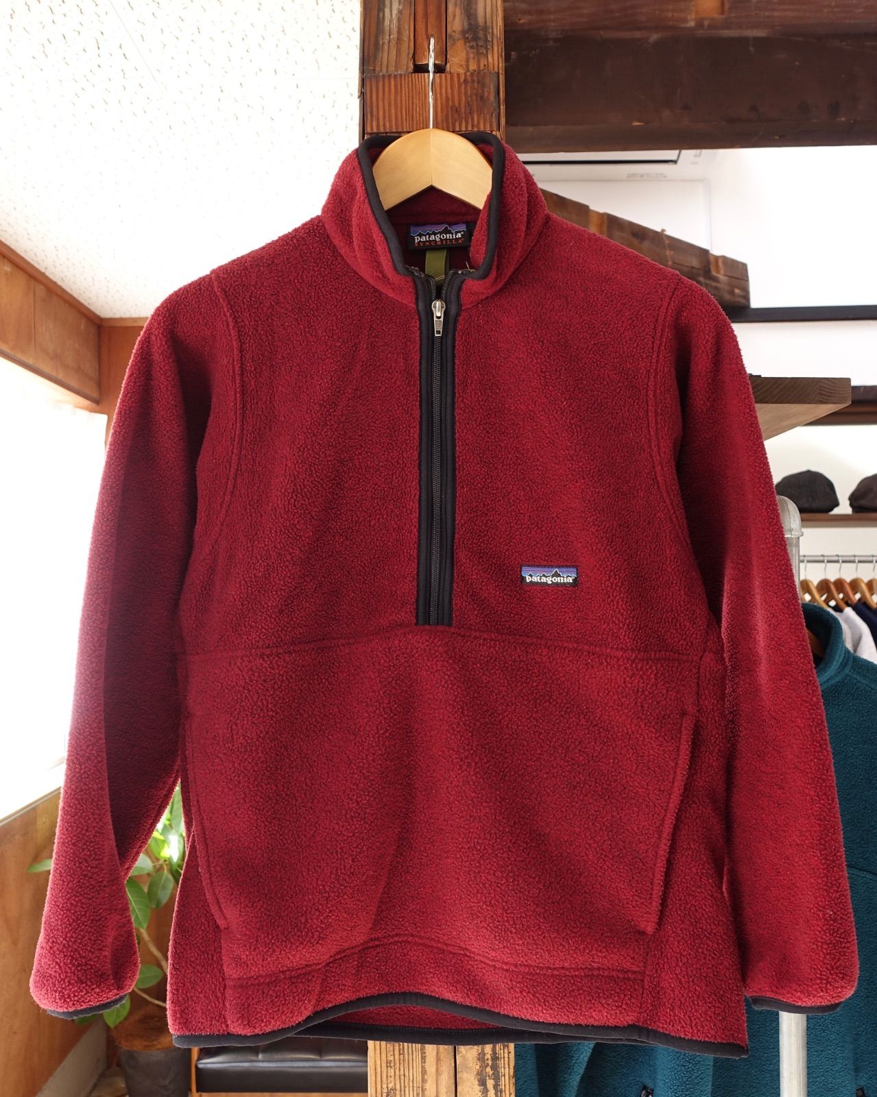 FA 98 patagonia Marsupial パタゴニア フリース ハーフジップ Xsサイズ 実寸Sサイズ レッド 赤