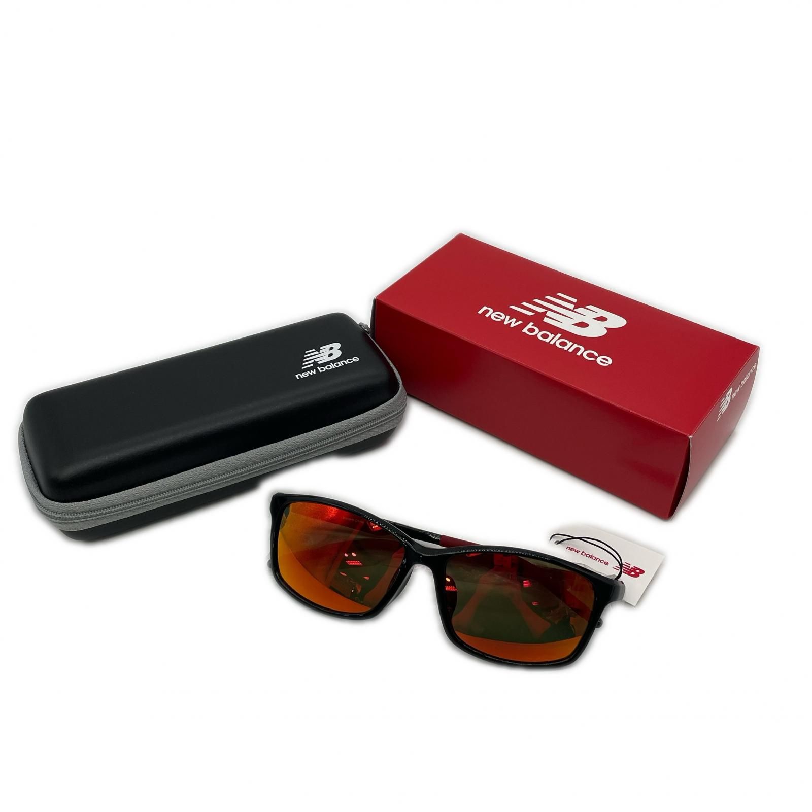 ニュー ンスゴルフ Balance golf サングラス 黒 赤 NB 8103 偏光レンズ ケース