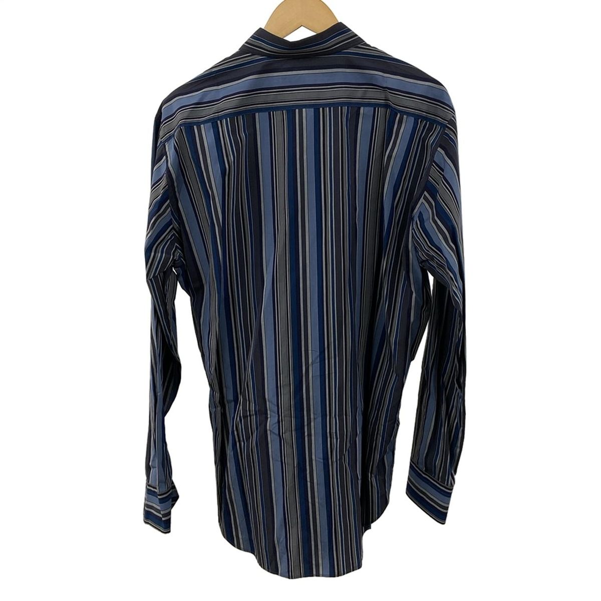 ETRO(エトロ) 長袖シャツ サイズ46 S メンズ - ダークグレー×ブルー