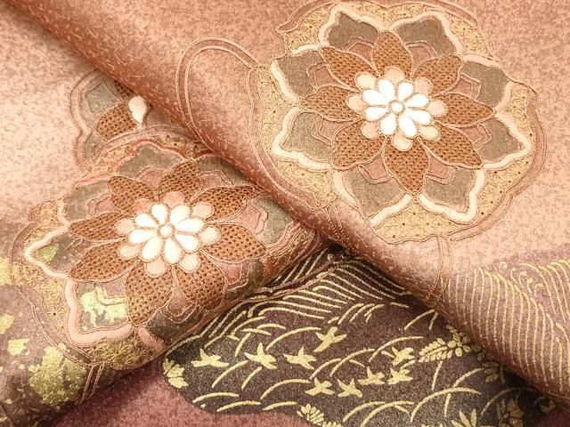 平和屋着物▽中国三大刺繍 スワトウ刺繍 総刺繍 訪問着 駒刺繍 道長正