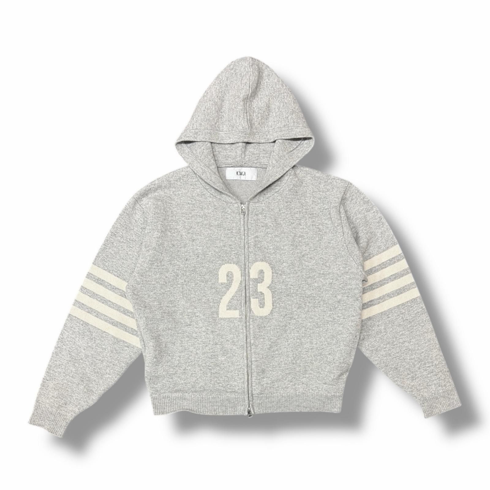参考上代33000円 KOWGA 25AW FOOT BALL KNIT HOODIE フットボール 