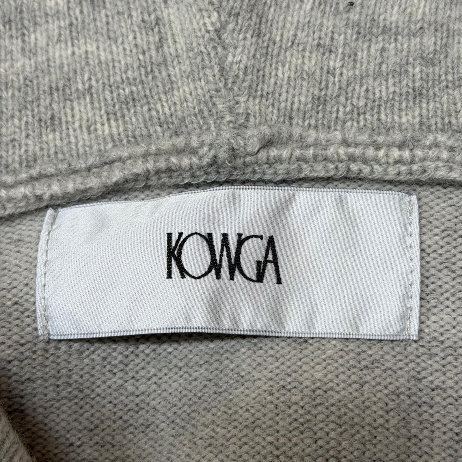 参考上代33000円 KOWGA 25AW FOOT BALL KNIT HOODIE フットボール 