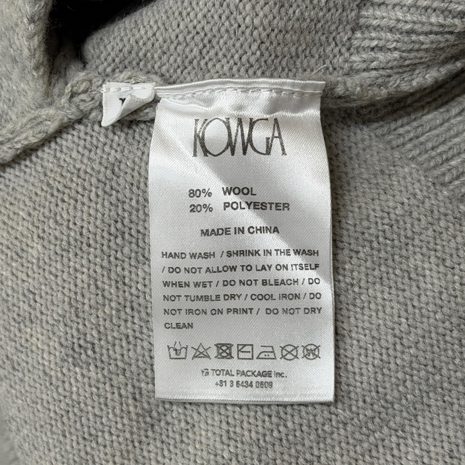 参考上代33000円 KOWGA 25AW FOOT BALL KNIT HOODIE フットボール 