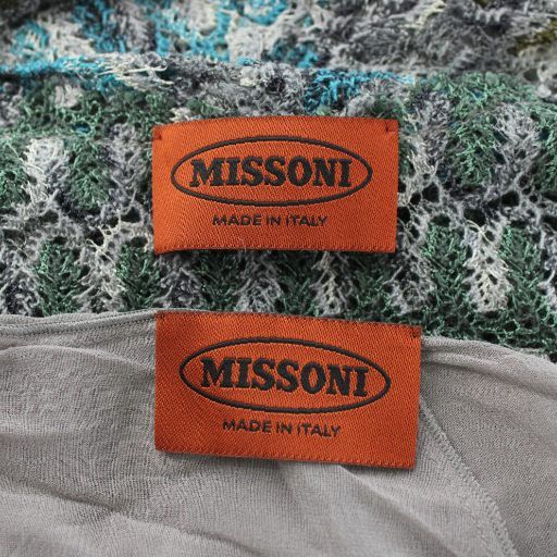 【中古】MISSONI ワンピース ウール混 アンゴラ混 カシミヤ混 長袖 ロング 総柄 インナー付き 40 M マルチカラー ミッソーニ MISSONI ワンピース ウール混 アンゴラ混 カシミヤ混 長袖