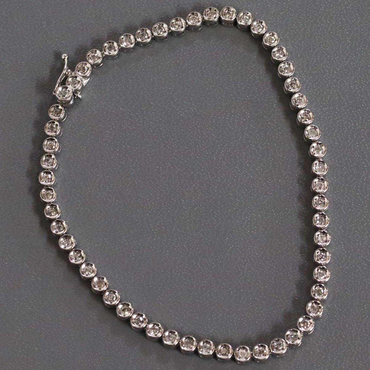 Pt850ダイヤモンドテニスブレスレット D1.00 13.7g 19cm - メルカリ