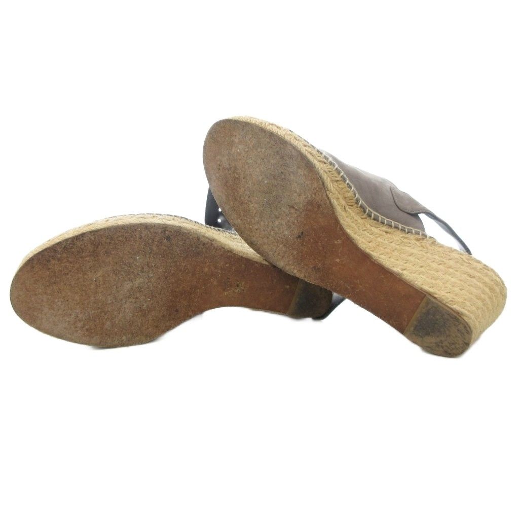  セリーヌ CELINE サンダル ストラップサンダル ウェッジソール 38 グレー ベージュ IU GY 18 サンダル サンダル ミュール