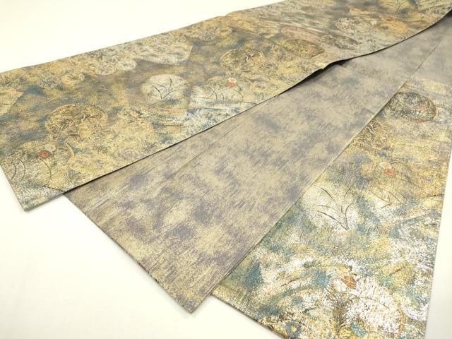 専用帯2903 2105 2828 2945 2668 五点セット ●高級 正絹 平和屋着物◎六通柄袋帯 唐織 枝花文 金銀糸 正絹 逸品 BAAV9145mzの