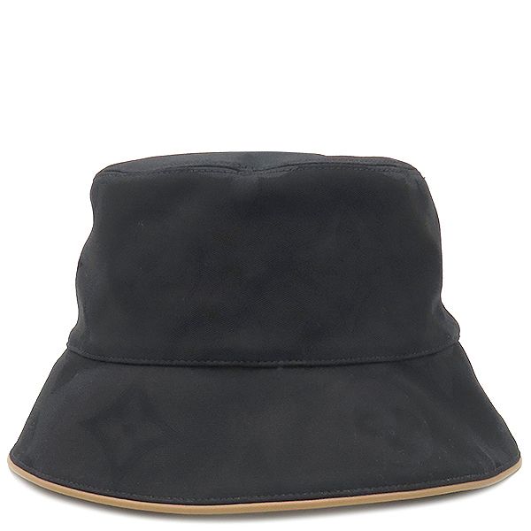 ルイヴィトン LOUIS VUITTON ハット デイリーグラム コットン ノワール ベージュ ゴールド金具 黒 リバーシブル 帽子 M 7164 MV 1213