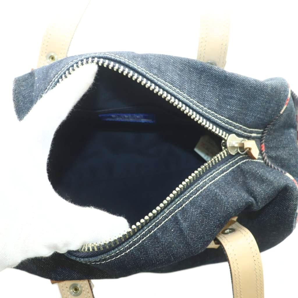 希少◎デニム◎Burberry BLUE LABEL デニム ミニボストンバック バーバリーブルーレーベル BURBERRY BLUE LABEL ミニ ボストンバッグ