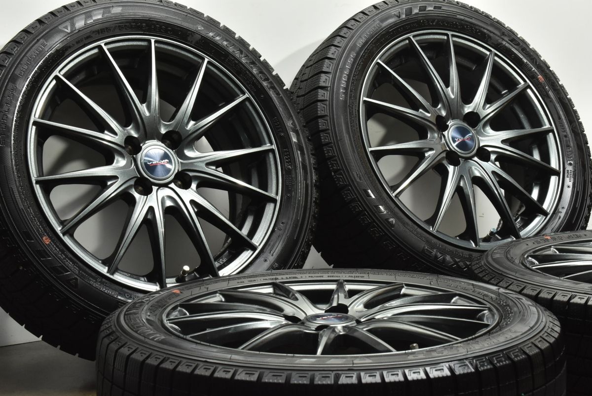 バリ溝 Weds VELVA SPORT II 16 in 6 J 40 PCD 100 ダンロップ ウィンターマックス WM 03 185 55 R ヤリス フィット スイフト