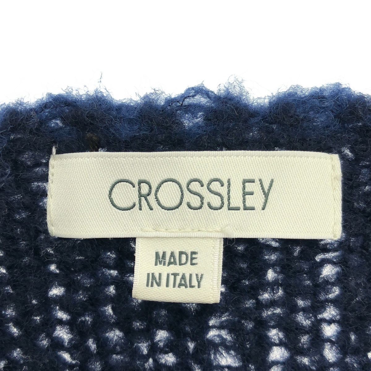 CROSSLEY クロスリー ロングニットカーディガン ブルー XS - メルカリ