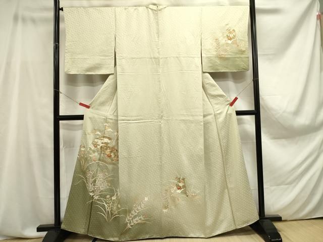 平和屋着物□訪問着 扇面花松文 暈し染め 金彩 正絹 逸品 DAAZ2736op
