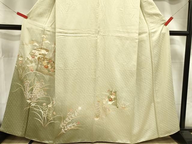 平和屋着物□訪問着 扇面花松文 暈し染め 金彩 正絹 逸品 DAAZ2736op