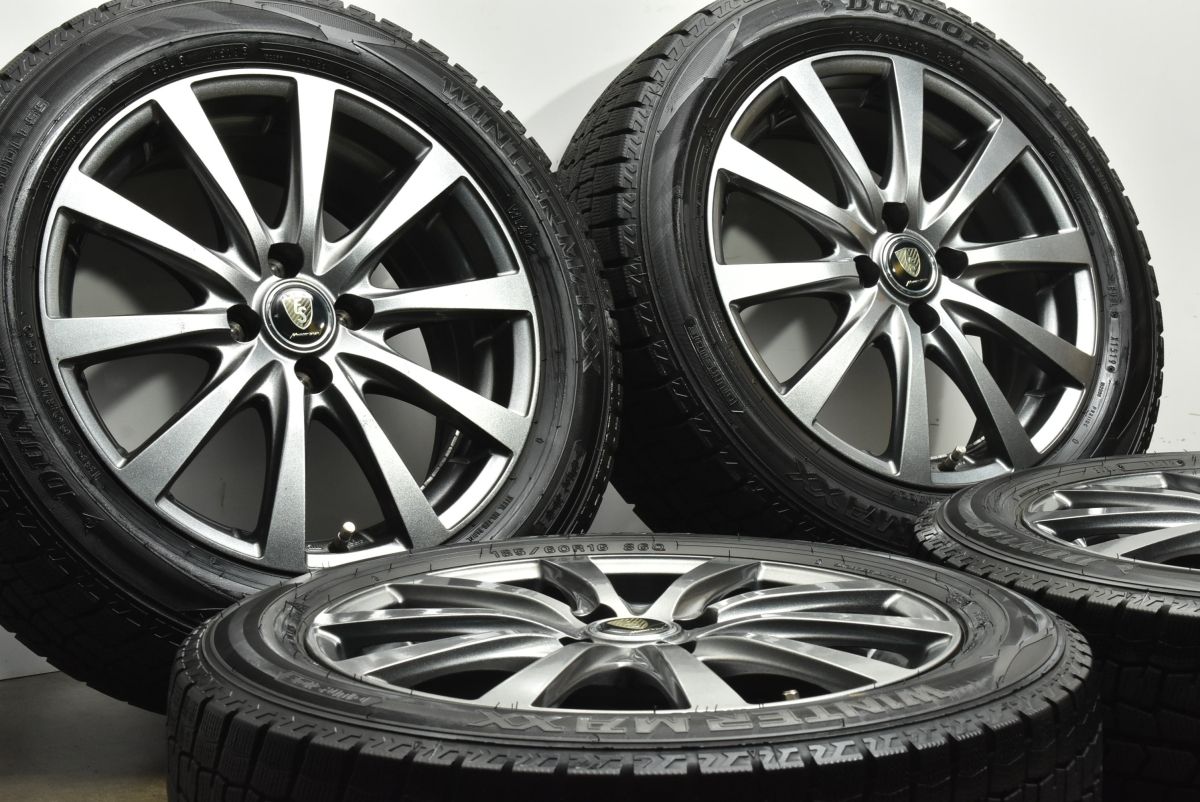 アクア フィット 等に マナレイ 16 in 6 J 43 PCD 100 ダンロップ ウィンターマックス WM 02 185 60 R MAZDA 2 デミオ ノート