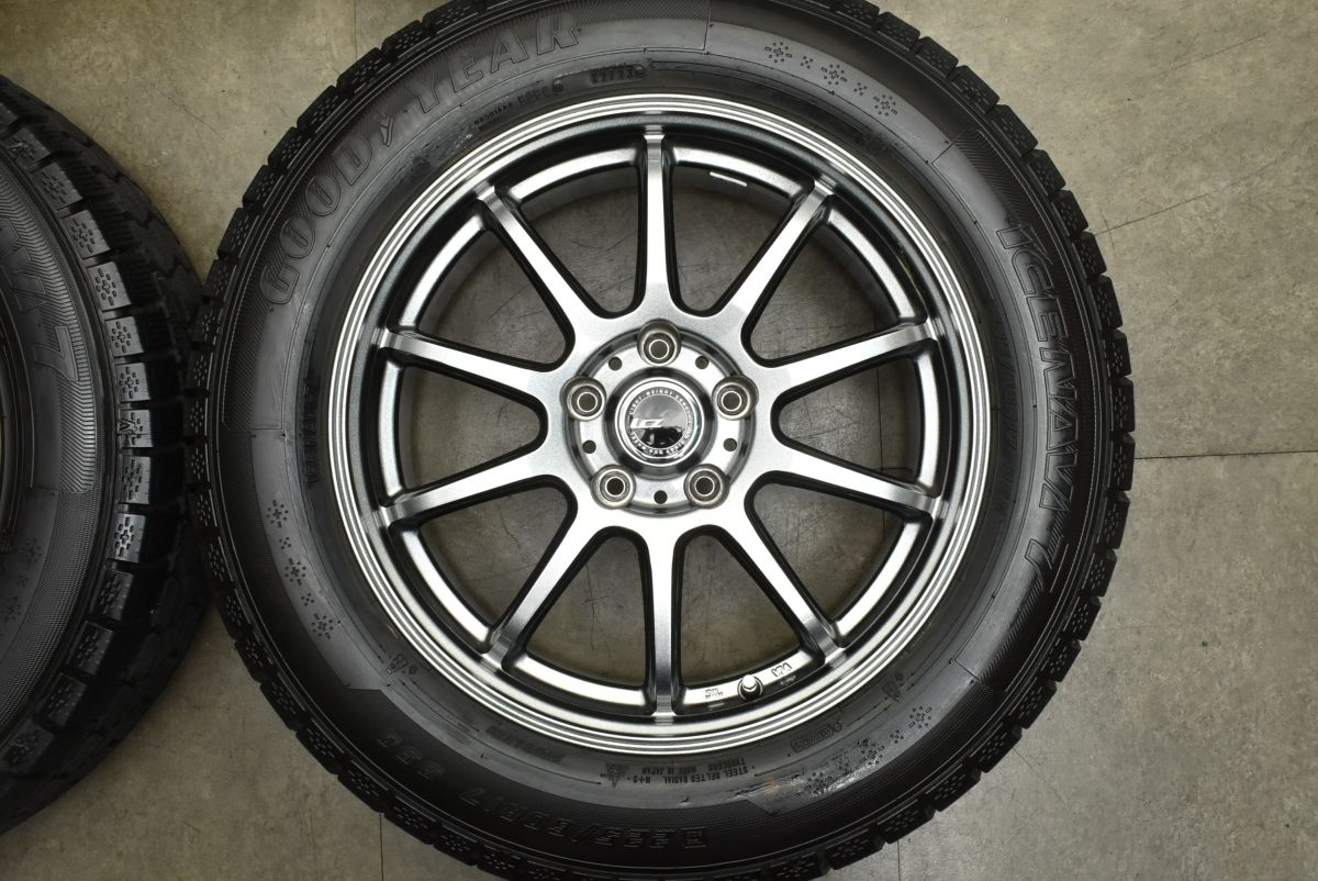 バリ溝 美品】LCZ 17in 7J +38 PCD114.3 グッドイヤー アイスナビ7 225