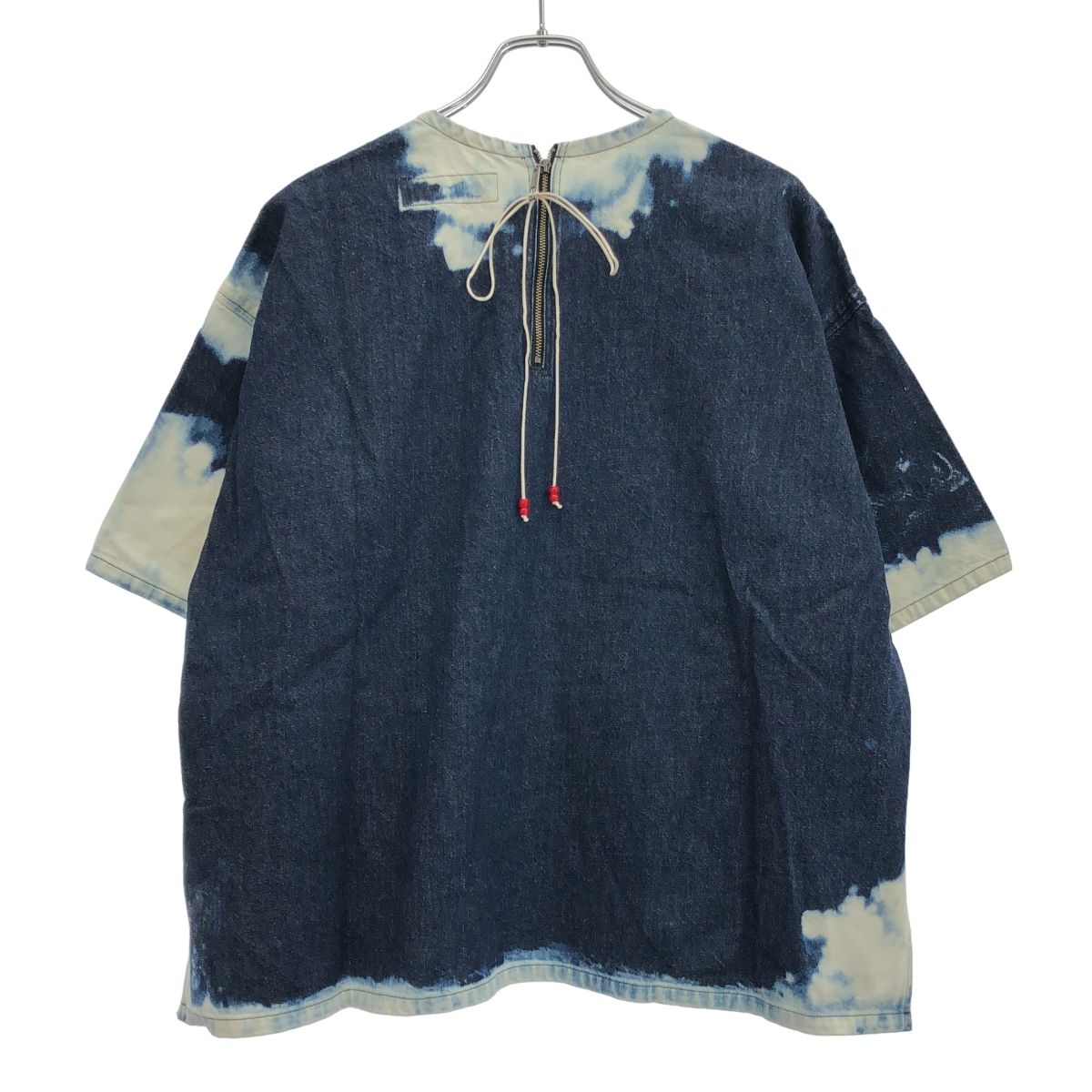 ANCELLM アンセルム BLEACH DENIM SS SHIRT ブリーチデニムショートスリーブシャツ ANC-SH 09-A インディゴブルー OS