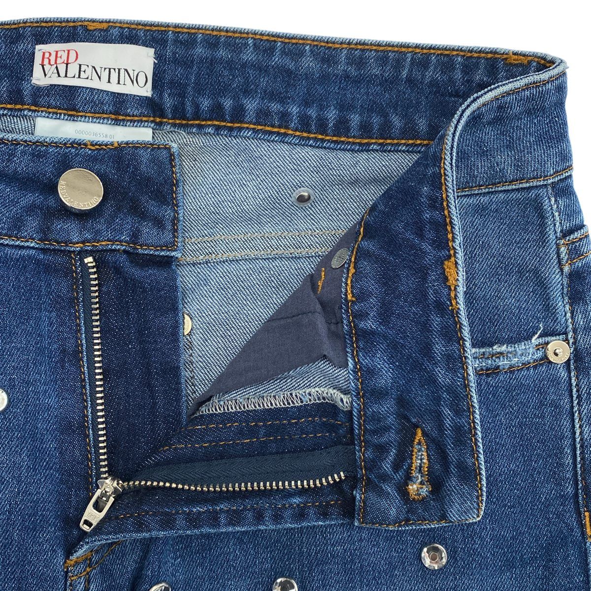 RED VALENTINO レッド ヴァレンティノ ラインストーンデザインデニム