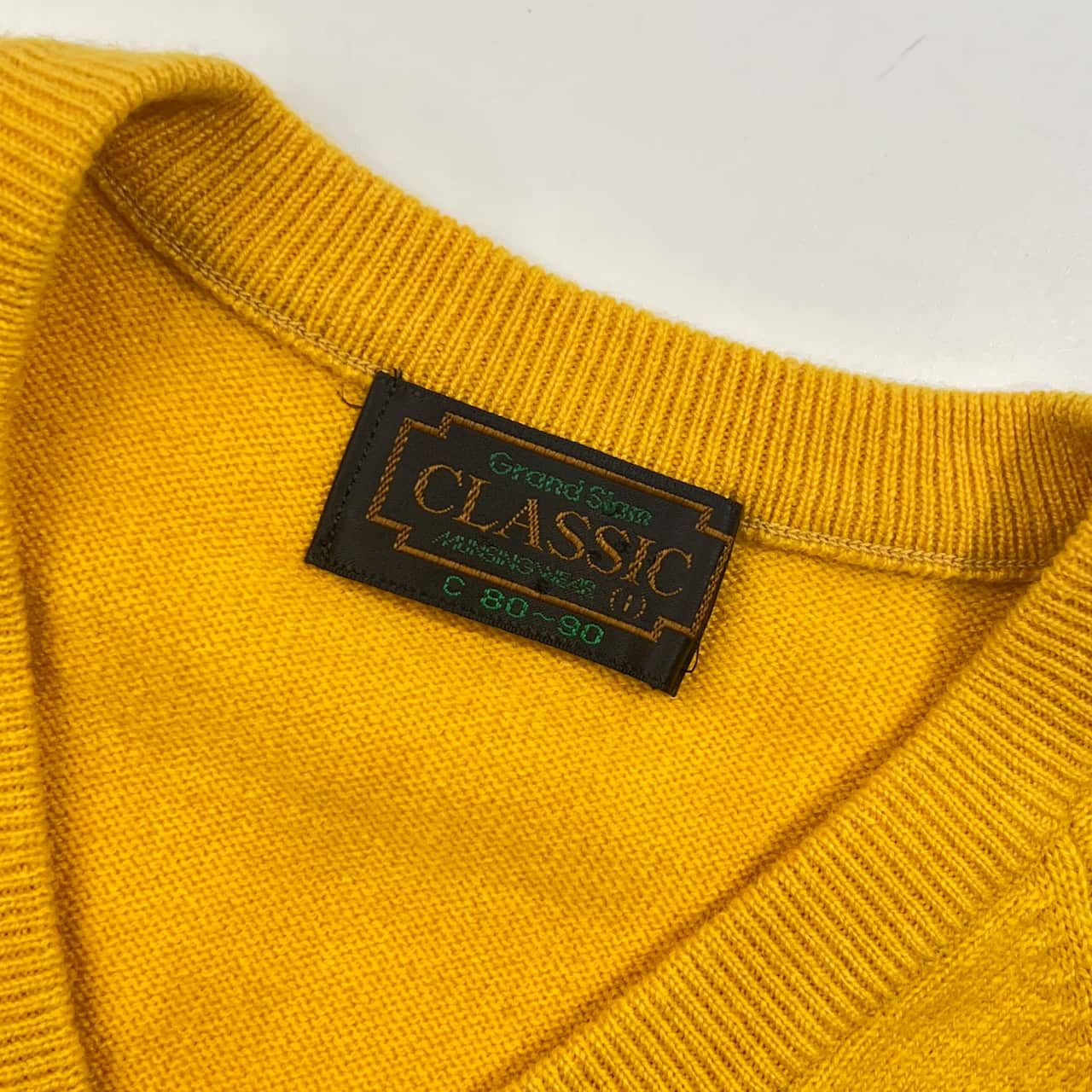 カシミヤ100% Grand Slam CLASSIC Munsing wear マンシング Vネック