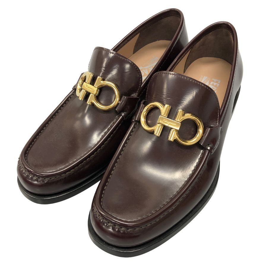 フェラガモ ビットローファー ゴールド ブラウン 【AFD3】 - メルカリ