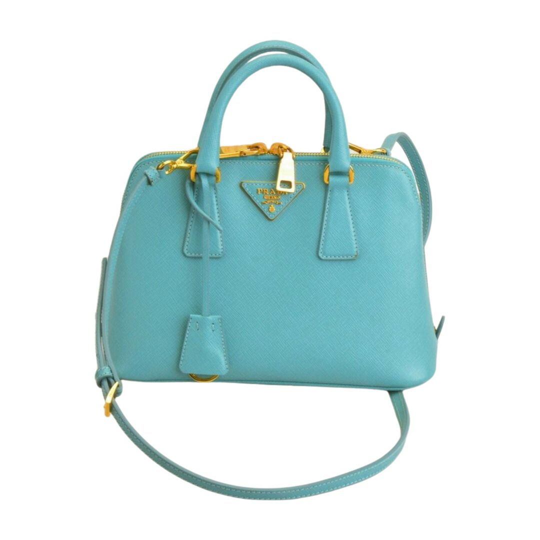 PRADA プラダ LUX BL 0838 ハンドバッグ 2 WAY ショルダーバッグ 斜め掛け レザー ゴールド レディース F-B 6885