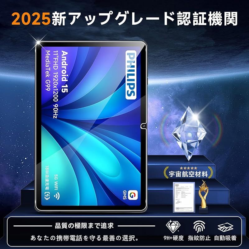 Eguoer 対応 PHILIPS T8015 用 フィルム【1枚セット 国産AGC素材