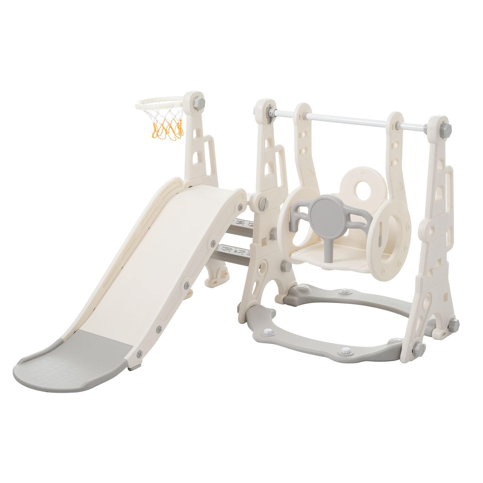 滑り台 すべり台 幼児用 滑り台とブランコセット バスケットゴール