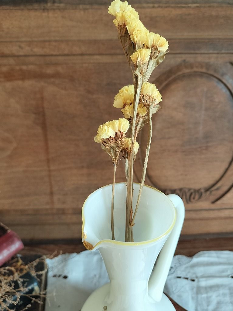 フランス アンティーク 白い ピッチャー オパール オパリン グラス