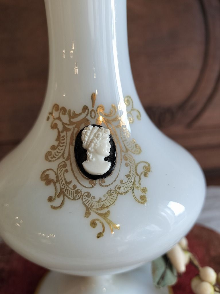 フランス アンティーク 白い ピッチャー オパール オパリン グラス